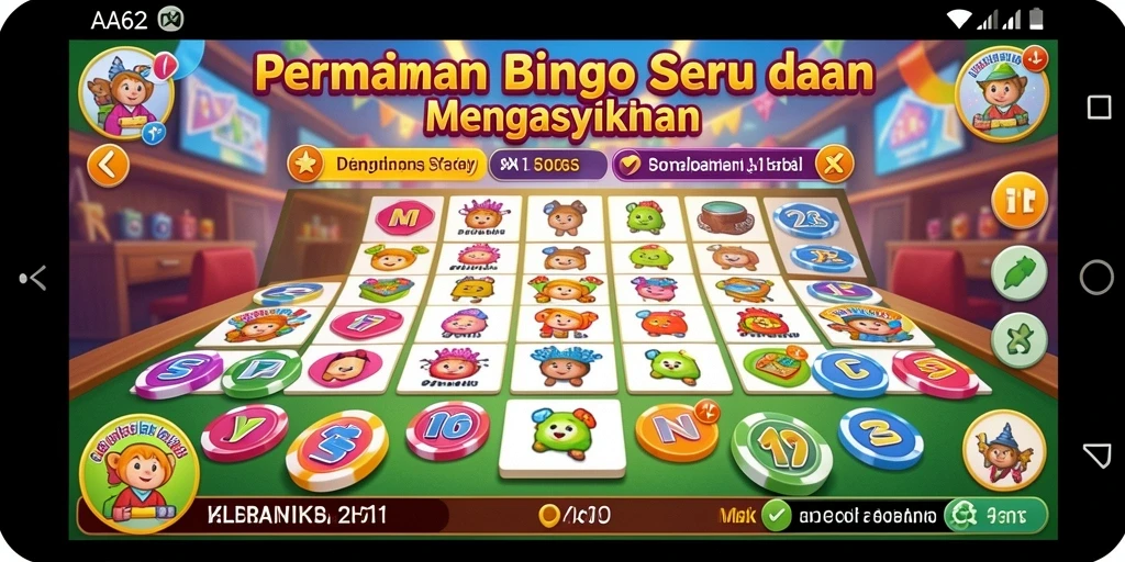 Gameplay seru Bingo di AA62 dengan berbagai tantangan.