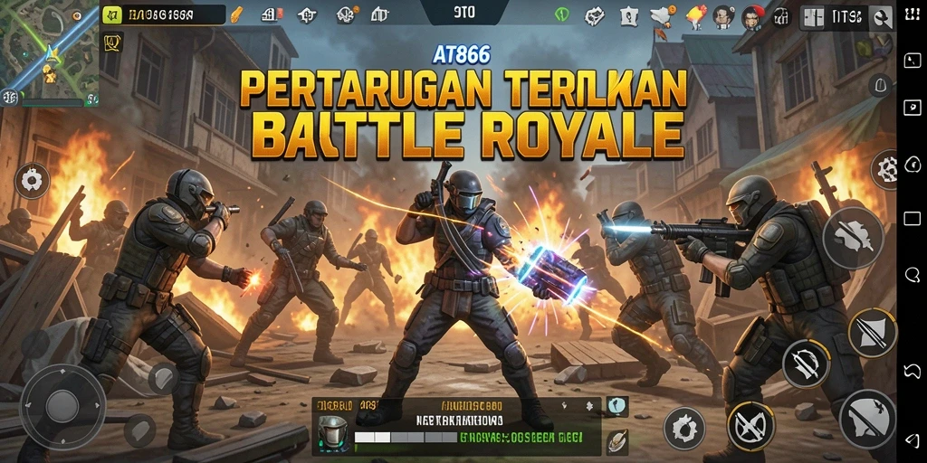 Tampilan menarik dari gameplay Battle Royale AT866 yang penuh aksi.