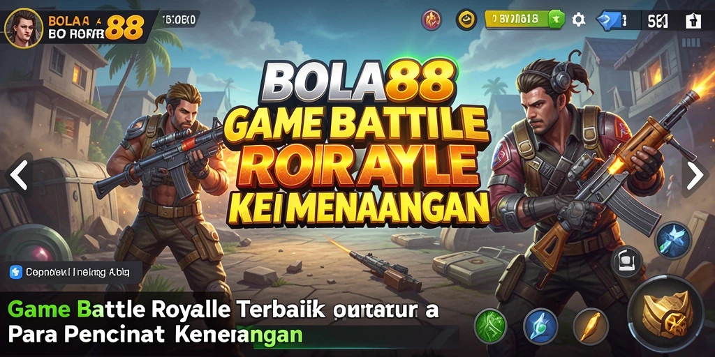 Tampilan seru gameplay BOLA88 di arena Battle Royale.