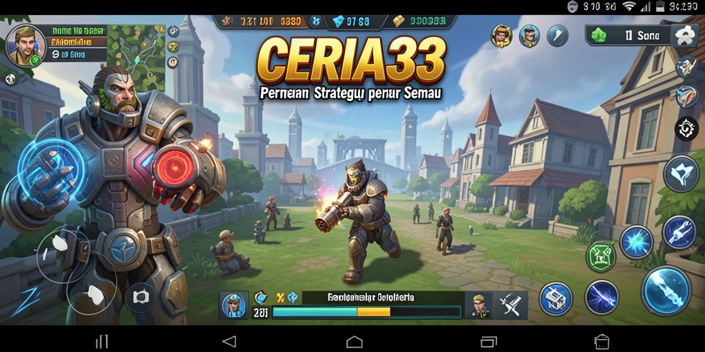 Screenshot gameplay CERIA33 menampilkan aksi pertempuran mendebarkan.