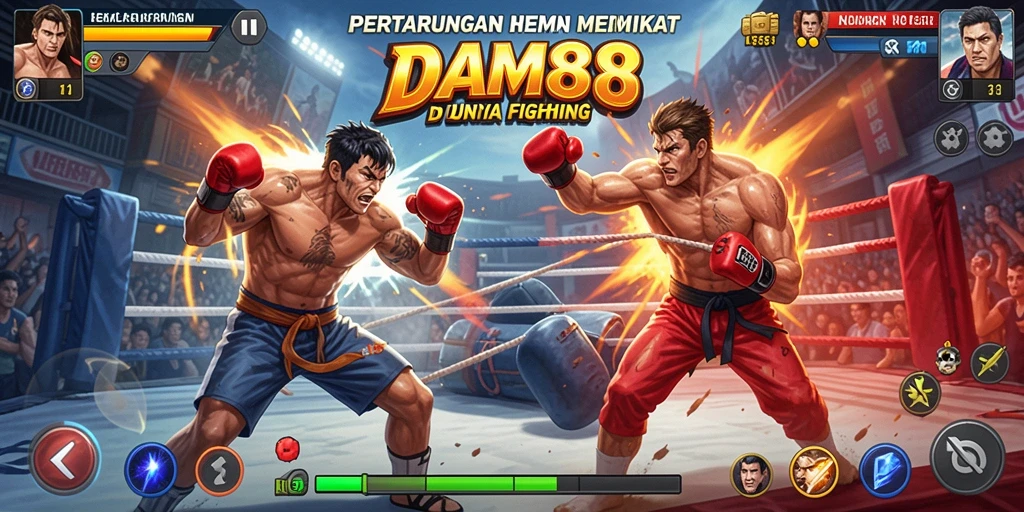 Screenshot menunjukkan aksi pertarungan intens di DAM88 dengan grafis yang memukau.
