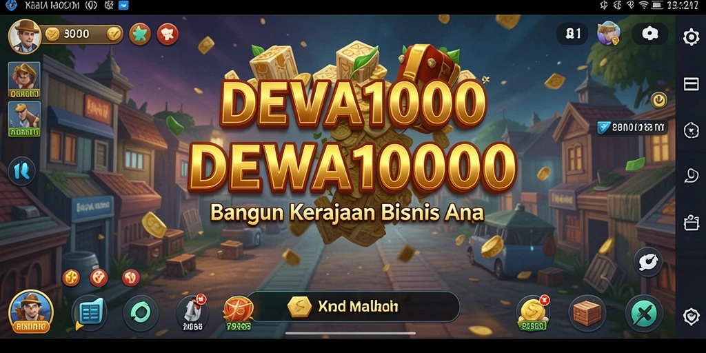 Cuplikan gameplay DEWA1000 yang menampilkan manajemen bisnis yang seru.