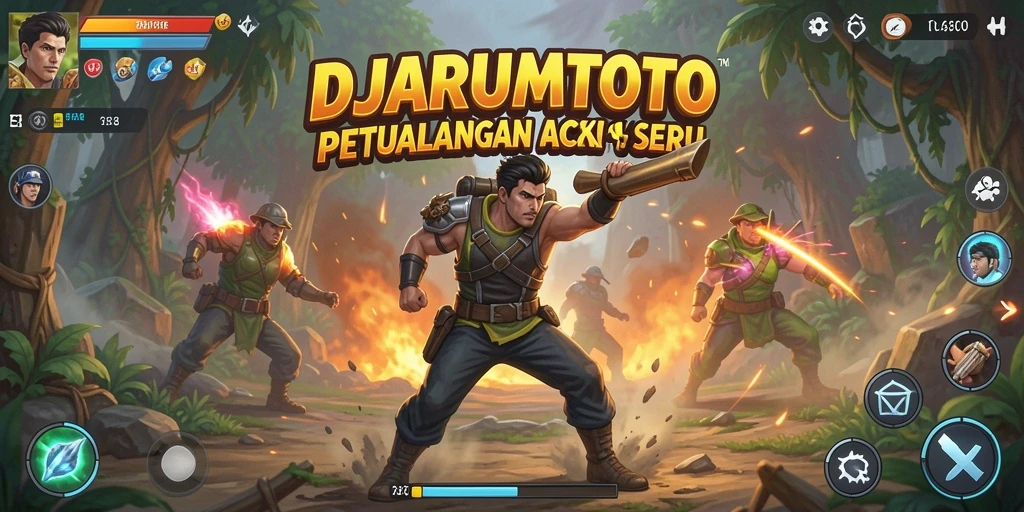 Tampilan gameplay DJARUMTOTO yang aksi penuh.