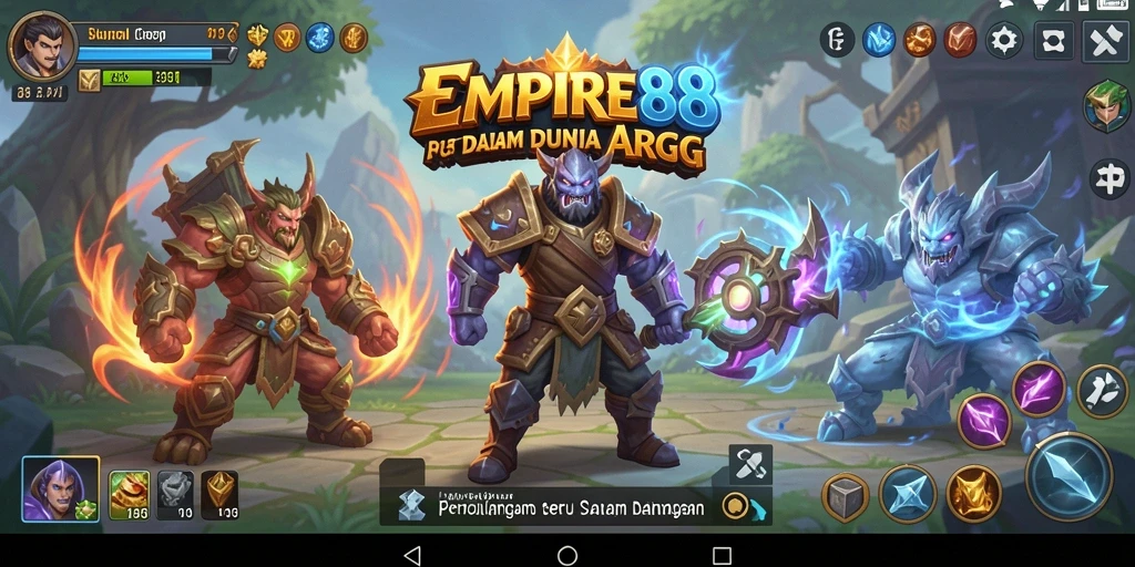 Screenshot gameplay EMPIRE88 yang menampilkan pertarungan seru antar karakter.