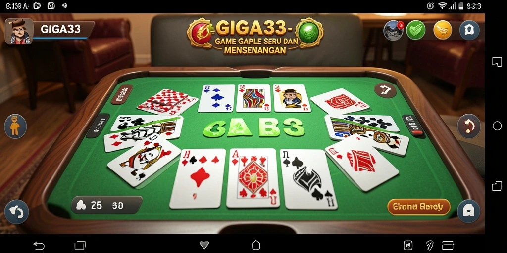 Tampilan gameplay GIGA33 yang menarik saat bermain Gaple.