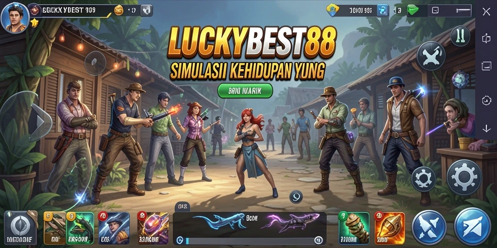 Screenshot gameplay LUCKYBEST88 menunjukkan aktivitas menarik dalam simulasi kehidupan.