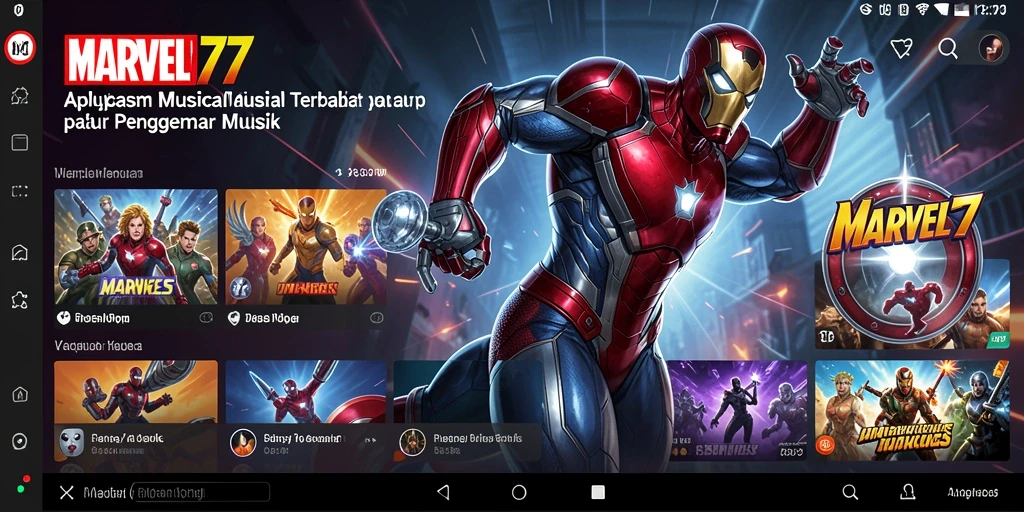 Tampilan gameplay interaktif dan menyenangkan dari MARVEL77