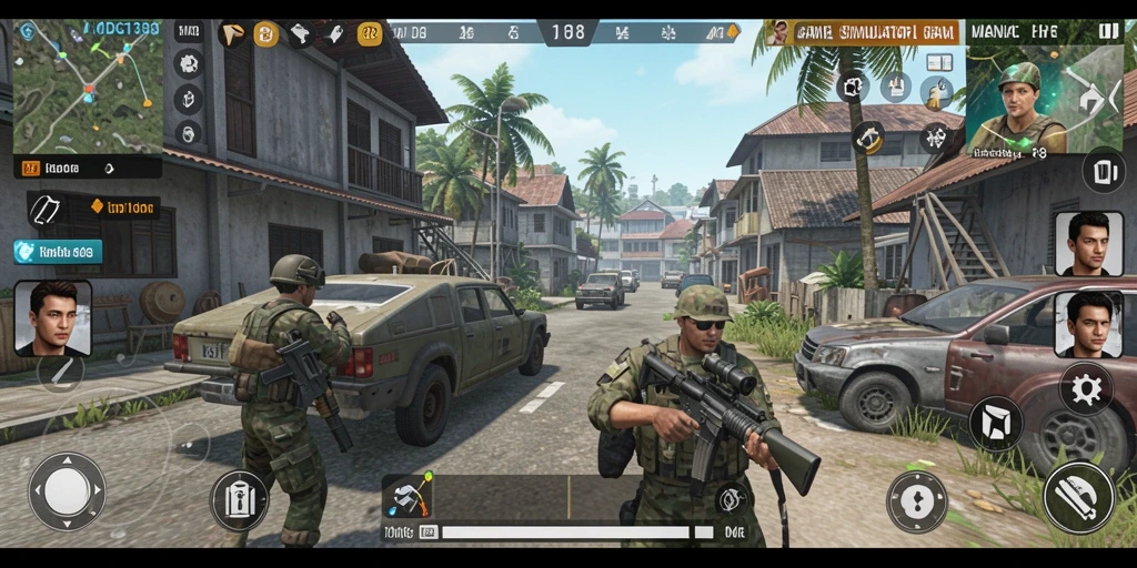 Screenshot gameplay <strong>MDG188</strong> menunjukkan interaksi karakter yang dinamis di lingkungan simulasi.