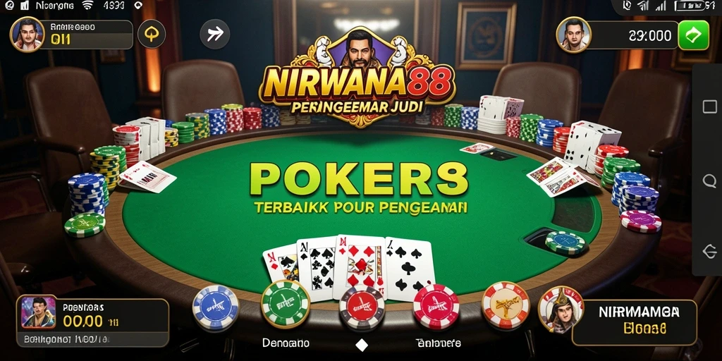 Tampilan gameplay NIRWANA88 yang mendebarkan dalam permainan Poker.