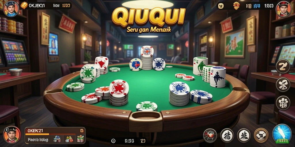 Screenshot gameplay QiuQiu dari OKJEK21 yang menarik.