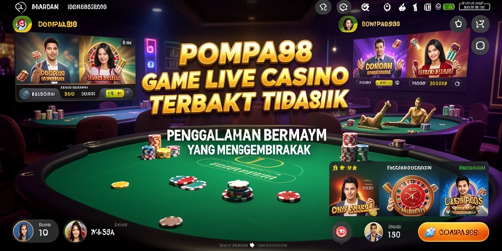 Screenshot gameplay POMPA88 menampilkan suasana kasino yang mendebarkan.