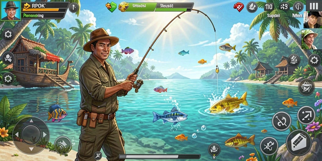 Tangkapan besar dalam game RPOK saat memancing.