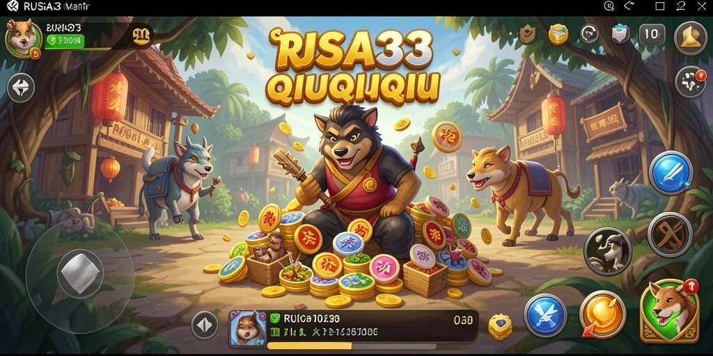 Screenshot gameplay RUSA33 menampilkan keseruan permainan QiuQiu.