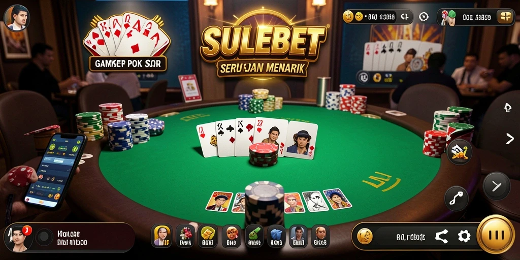 Tangkapan layar menampilkan gameplay poker yang mendebarkan di SULEBET.