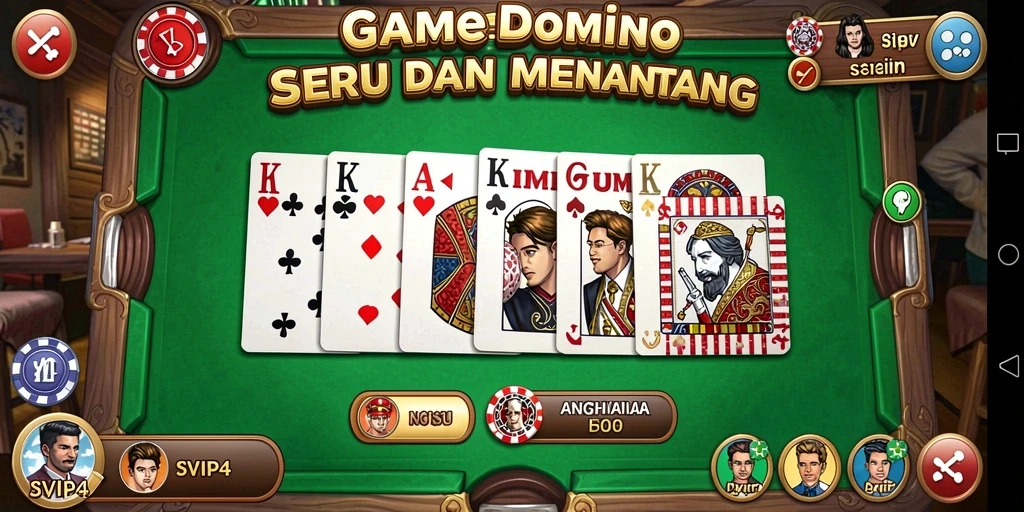Tampilan gameplay SVIP4 yang menarik dengan interaksi Domino yang menyenangkan.