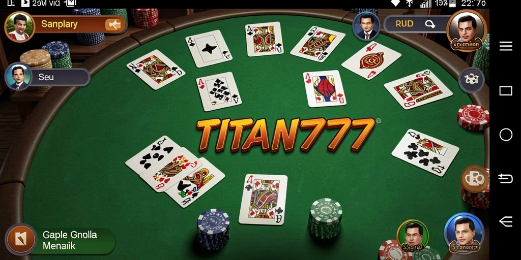 Tampilan gameplay seru dalam permainan Gaple TITAN777.