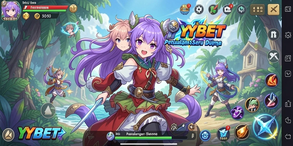 Tampilan gameplay YYBET yang memikat dengan karakter Anime.